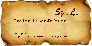Szeicz Liberátusz névjegykártya